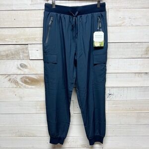 Libin Pants Womens Medium Blue Cargo Jogger UPF 50 Quick Dry Waterproof Hiking